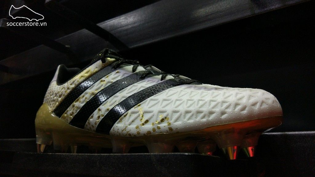 Adidas Ace 16.1 SG- White/ Core Black/ Gold Metallic AQ6368