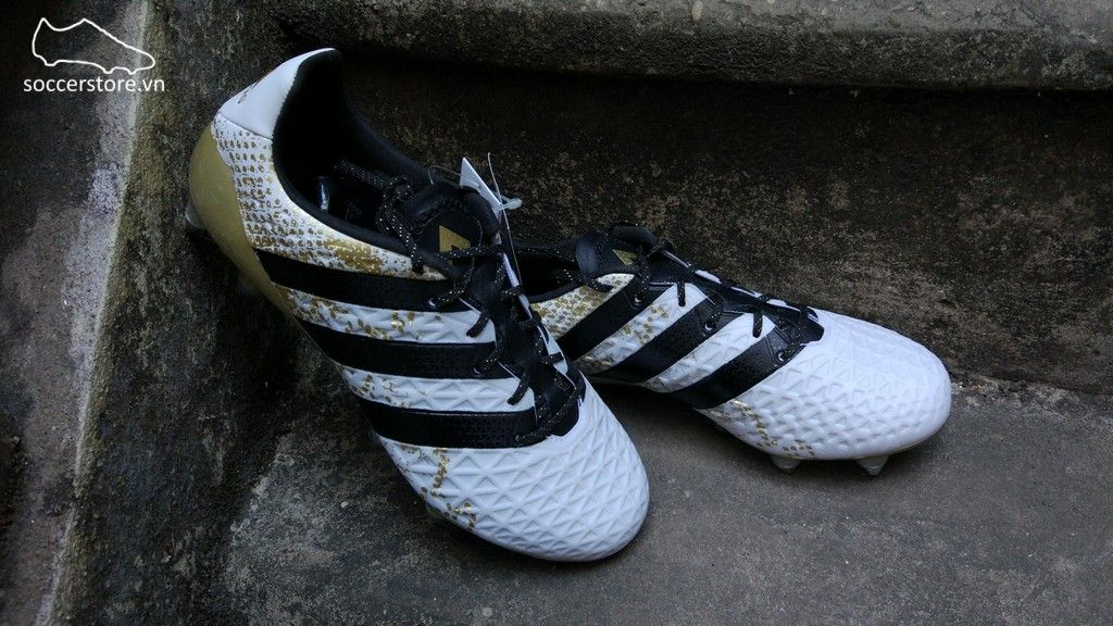 Adidas Ace 16.1 SG- White/ Core Black/ Gold Metallic AQ6368