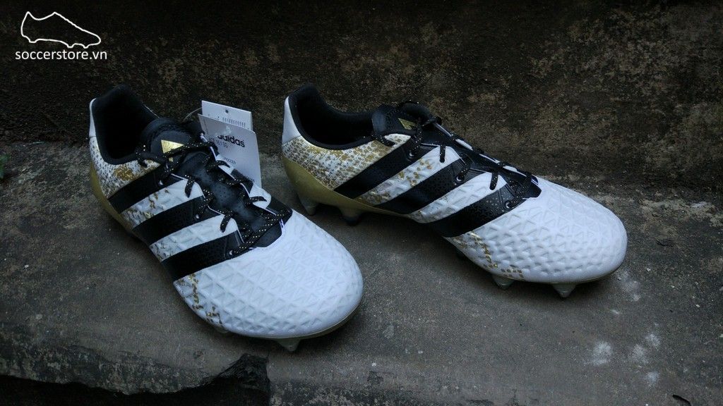 Adidas Ace 16.1 SG- White/ Core Black/ Gold Metallic AQ6368