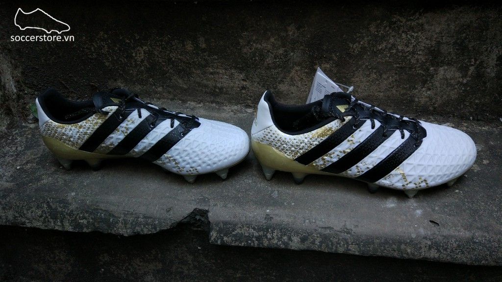 Adidas Ace 16.1 SG- White/ Core Black/ Gold Metallic AQ6368
