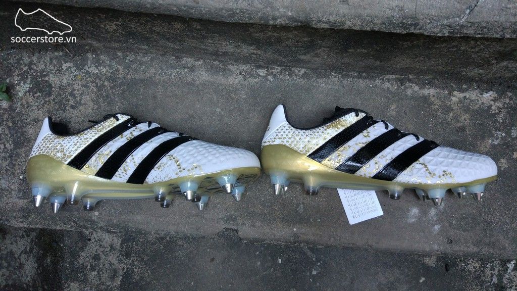 Adidas Ace 16.1 SG- White/ Core Black/ Gold Metallic AQ6368