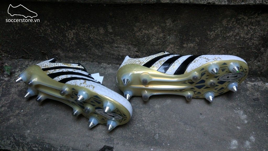 Adidas Ace 16.1 SG- White/ Core Black/ Gold Metallic AQ6368