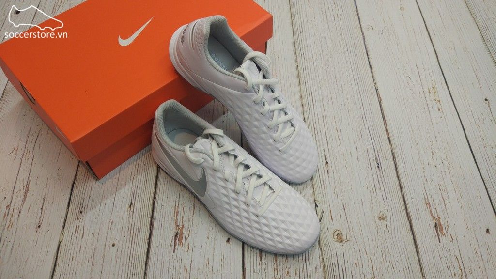 Nike Tiempo Legend VIII Academy TF - White/Chrome/Pure Platinum AT6100-100
