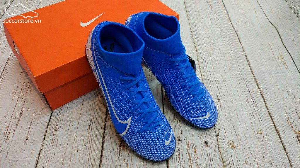 Nike Mercurial Superfly VII Academy TF - Blue Hero/ White/ Obsidian AT7978-414