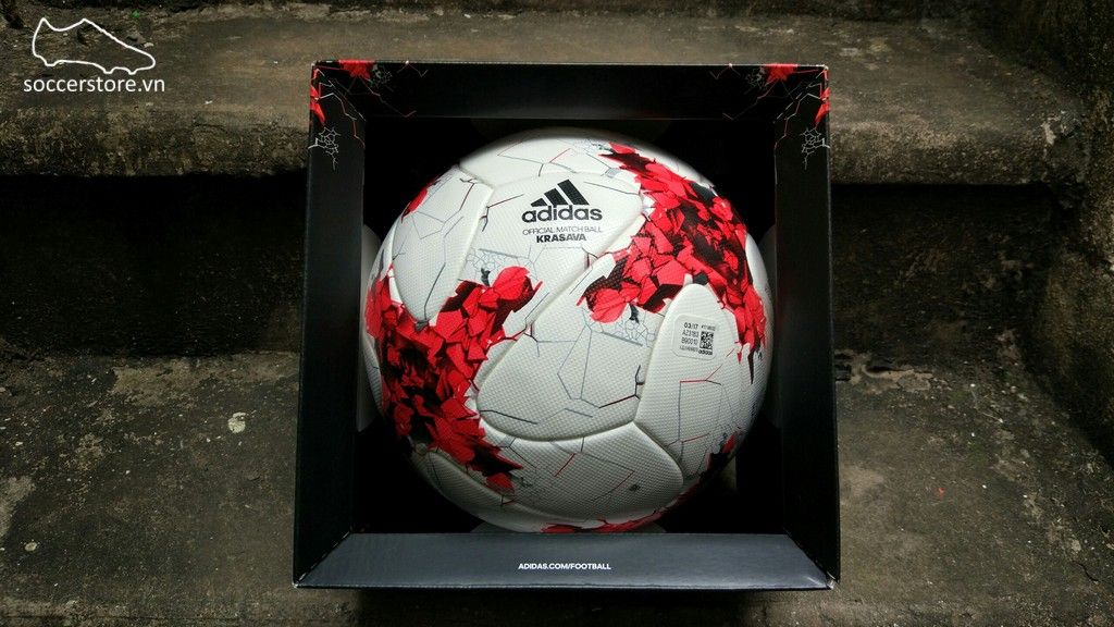 Bóng Adidas Confederation Cup Official Matchball- White/ Red/ Clear Grey AZ3183