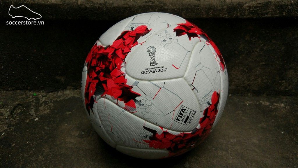 Bóng Adidas Confederation Cup Official Matchball- White/ Red/ Clear Grey AZ3183
