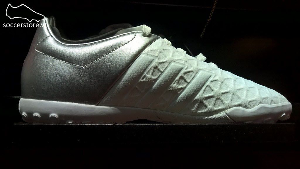 Adidas Ace 15.4 TF Kids - White- White- Silver Metallic