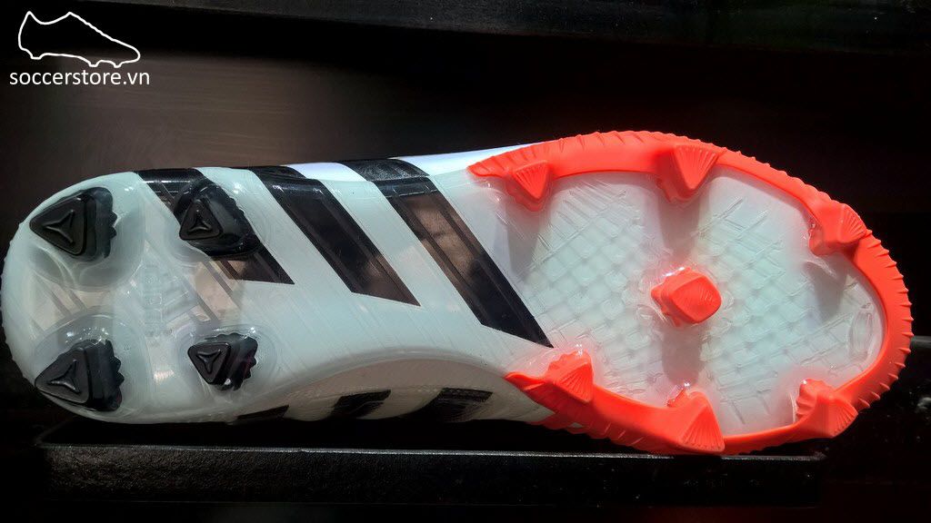Adidas Predator Instinct FG- White/ Core Black/ Solar Red B24149