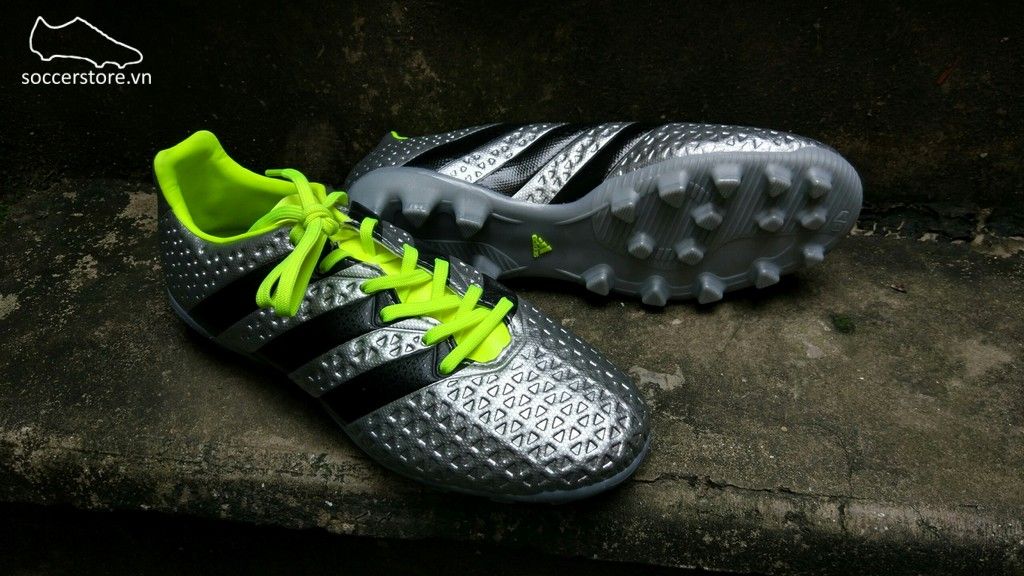 Adidas Ace 16.4 AG- Silver Metallic/ Core Black/ Solar Yellow BB3779