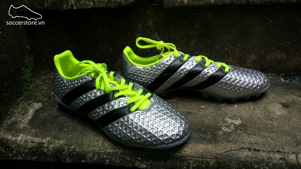 Adidas Ace 16.4 AG- Silver Metallic/ Core Black/ Solar Yellow BB3779