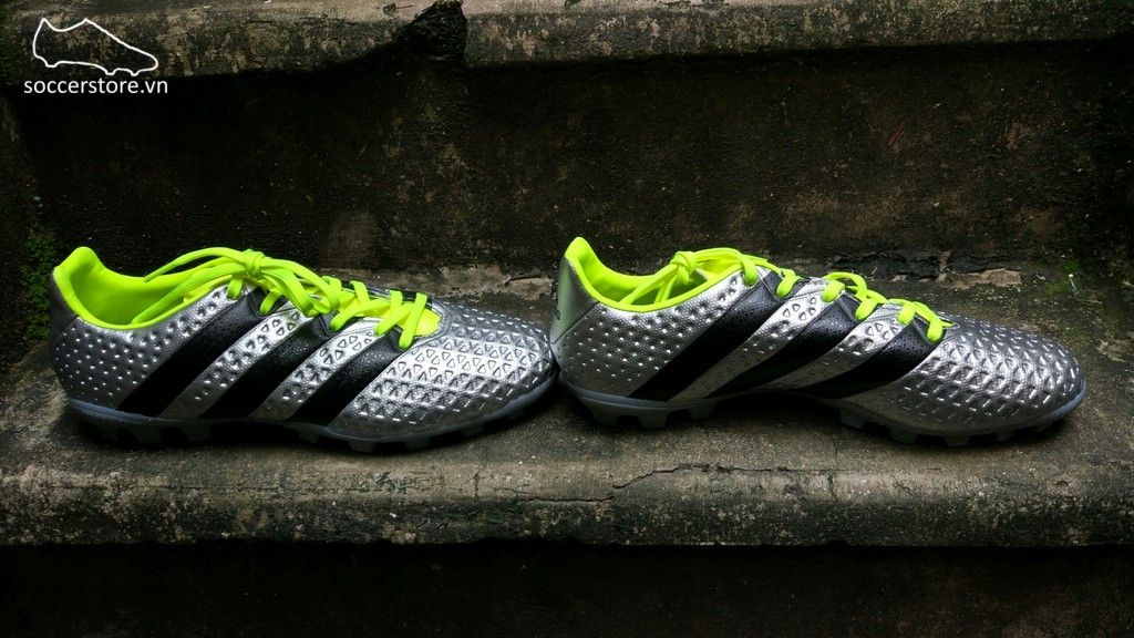 Adidas Ace 16.4 AG- Silver Metallic/ Core Black/ Solar Yellow BB3779