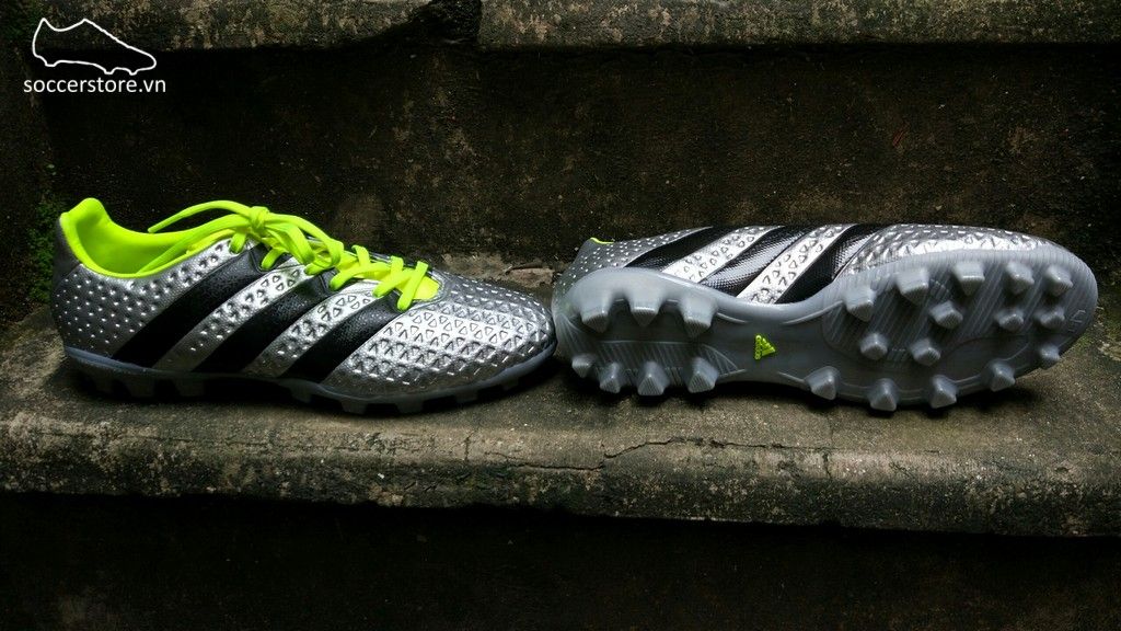 Adidas Ace 16.4 AG- Silver Metallic/ Core Black/ Solar Yellow BB3779