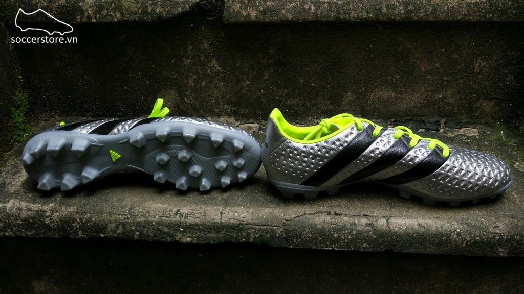Adidas Ace 16.4 AG- Silver Metallic/ Core Black/ Solar Yellow BB3779