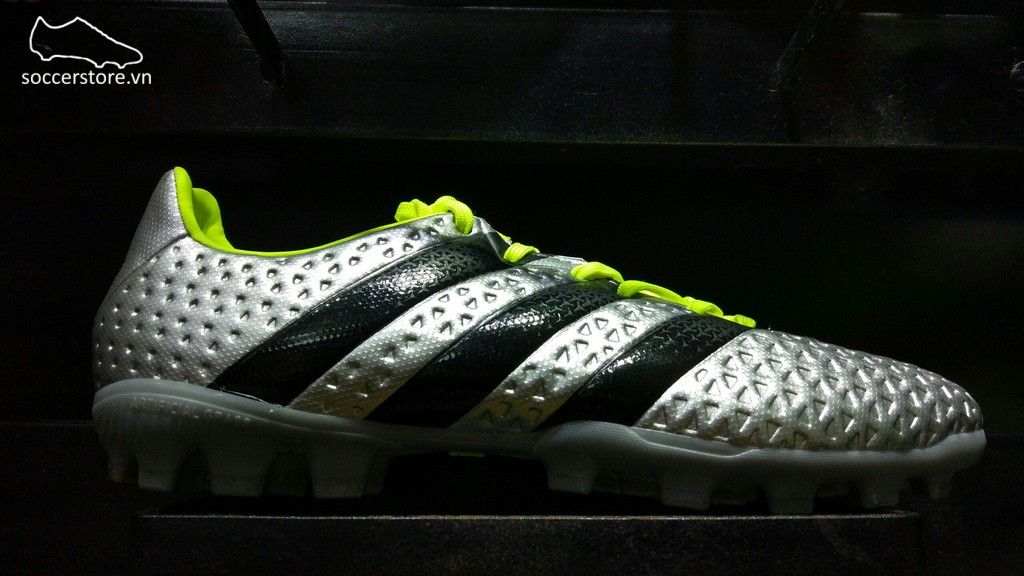 Adidas Ace 16.4 AG- Silver Metallic/ Core Black/ Solar Yellow BB3779