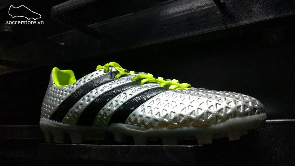 Adidas Ace 16.4 AG- Silver Metallic/ Core Black/ Solar Yellow BB3779