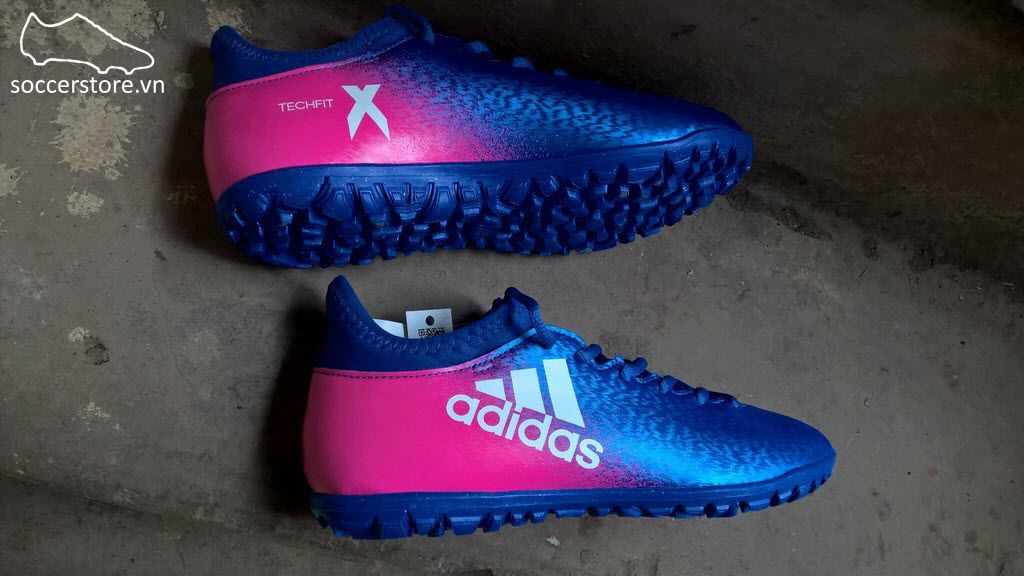 Adidas X 16.3 TF- Blue/ White/ Shock Pink BB5665
