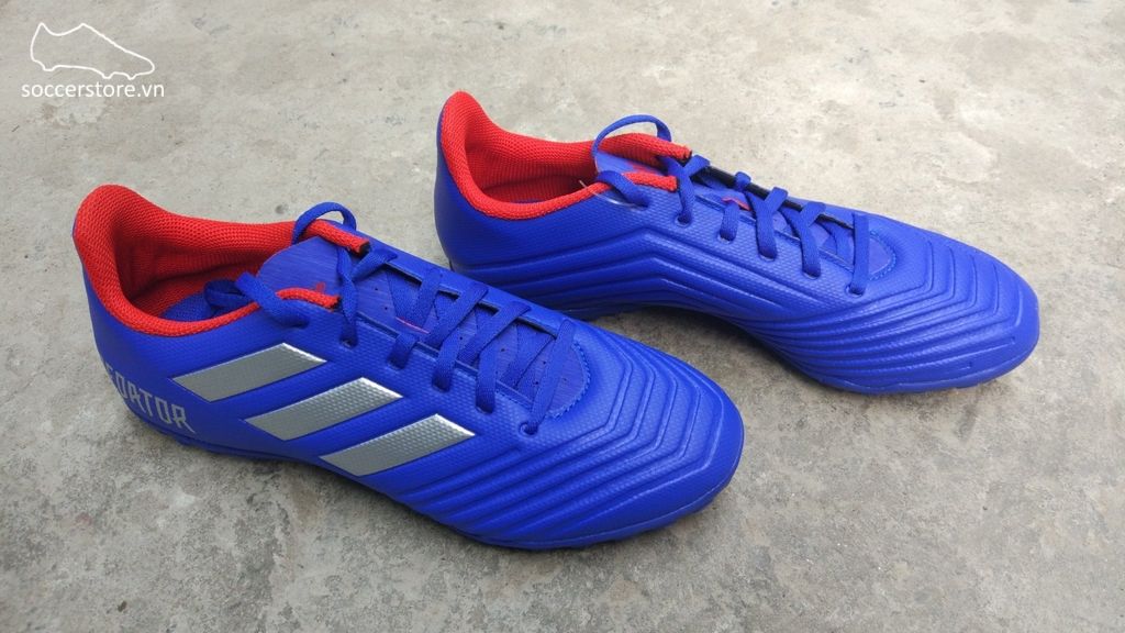 Adidas Predator Tango 19.4 TF- Bold Blue/ Silver Metallic/ Active Red BB9085