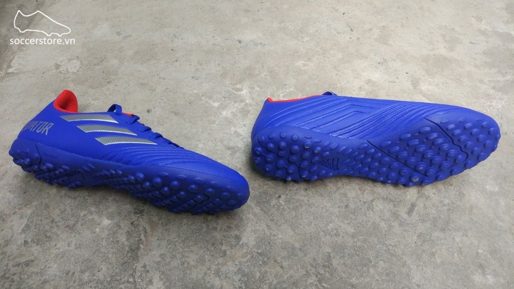 Adidas Predator Tango 19.4 TF- Bold Blue/ Silver Metallic/ Active Red BB9085