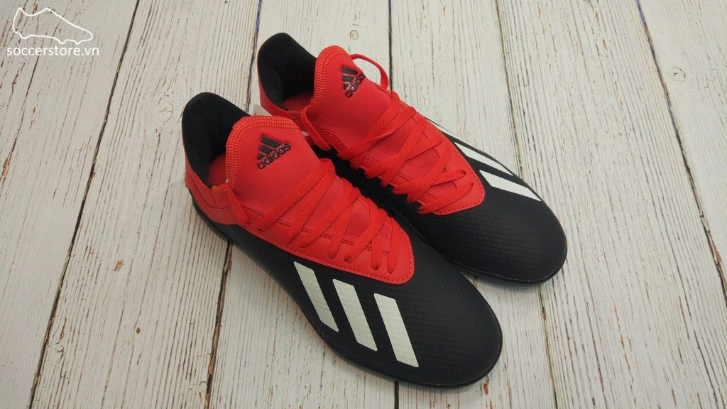 Adidas X 18.3 Kids TF - Core Black/ Off White/ Active Red BB9402