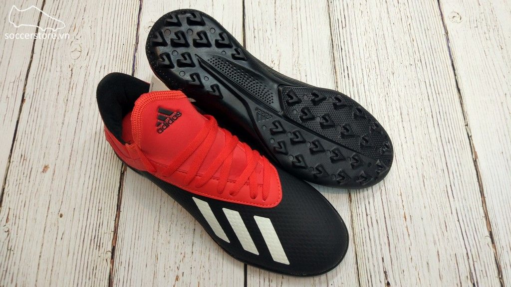 Adidas X 18.3 Kids TF - Core Black/ Off White/ Active Red BB9402