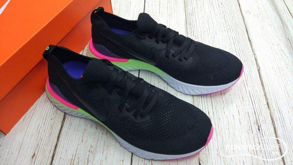 Nike Epic React Flyknit 2- Black/ Sapphire/ Hyper Pink BQ8928-003