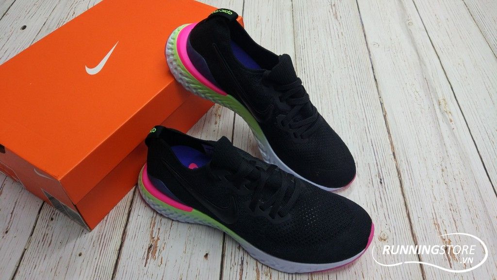 Nike Epic React Flyknit 2- Black/ Sapphire/ Hyper Pink BQ8928-003