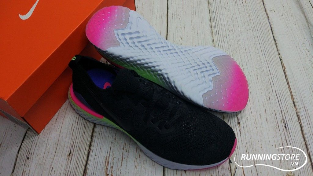 Nike Epic React Flyknit 2- Black/ Sapphire/ Hyper Pink BQ8928-003