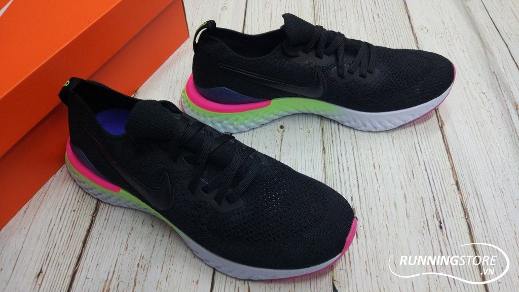 Nike Epic React Flyknit 2- Black/ Sapphire/ Hyper Pink BQ8928-003