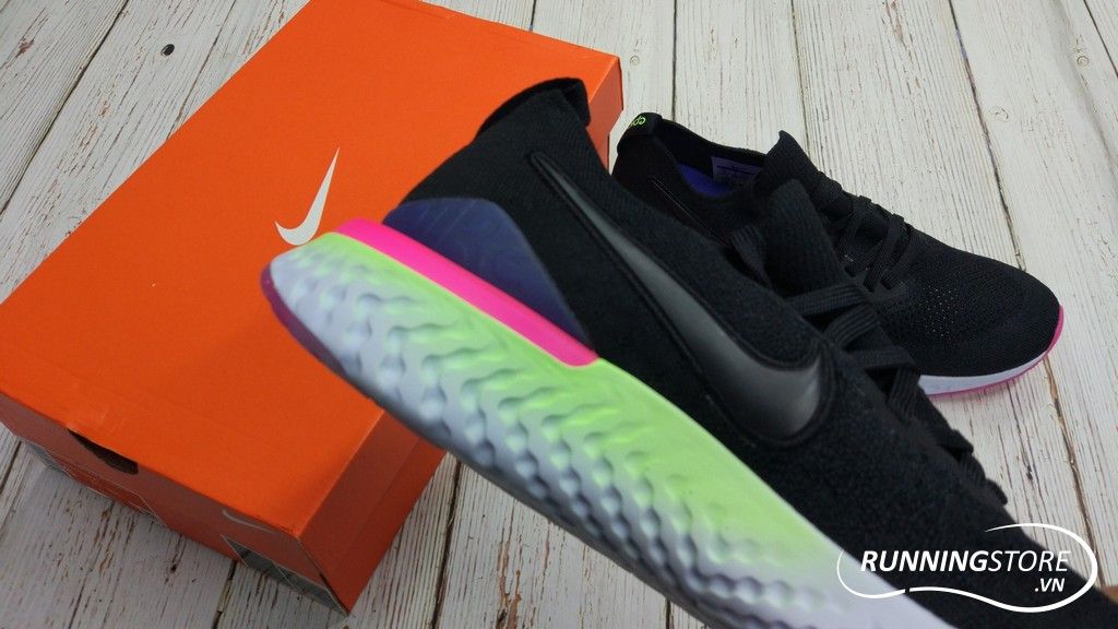 Nike Epic React Flyknit 2- Black/ Sapphire/ Hyper Pink BQ8928-003