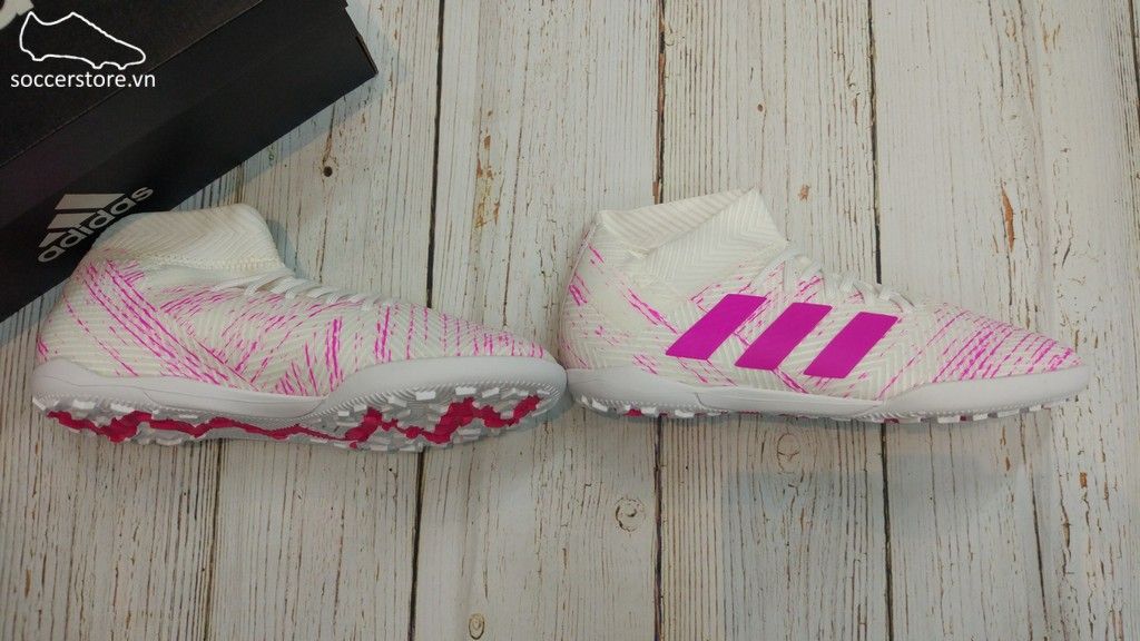Adidas Nemeziz 18.3 Kids TF - White/ Shock Pink CM8518