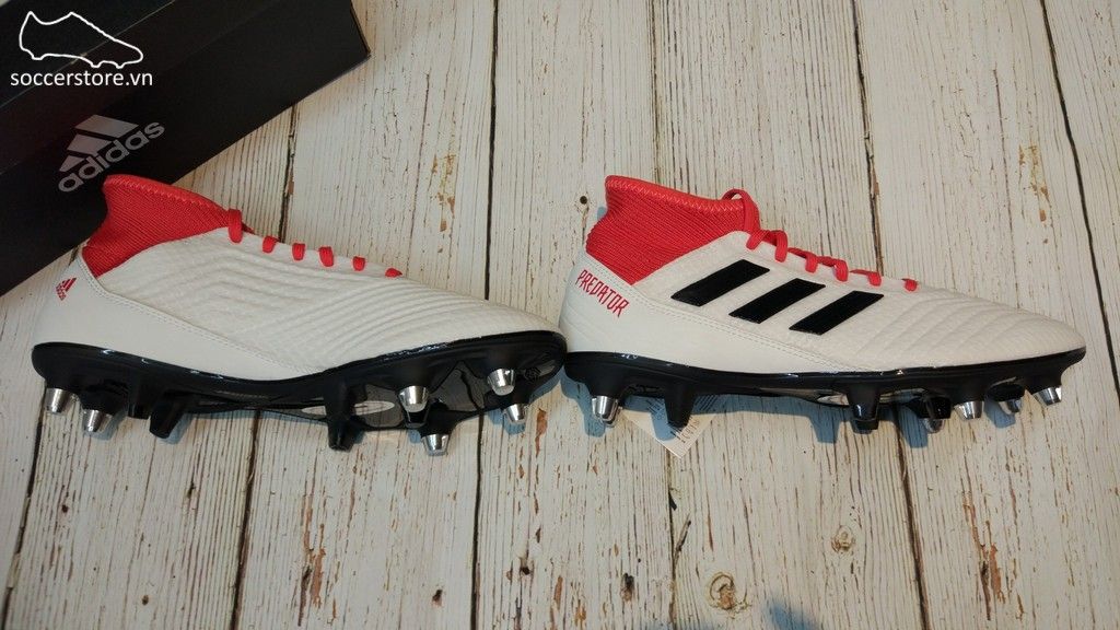 Adidas Predator 18.3 SG- White/ Core Black/ Real Coral CP9035
