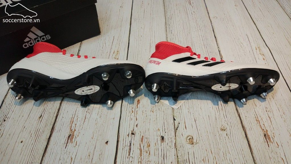 Adidas Predator 18.3 SG- White/ Core Black/ Real Coral CP9035