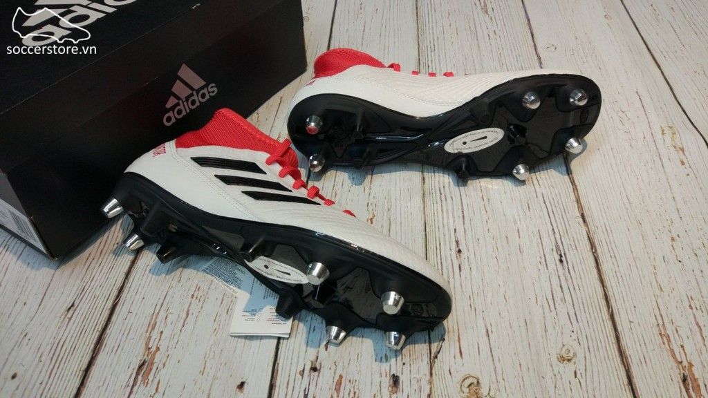 Adidas Predator 18.3 SG- White/ Core Black/ Real Coral CP9035