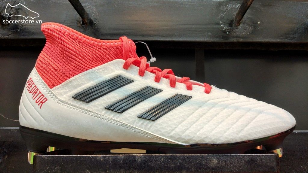 Adidas Predator 18.3 SG- White/ Core Black/ Real Coral CP9035