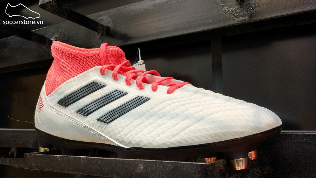 Adidas Predator 18.3 SG- White/ Core Black/ Real Coral CP9035