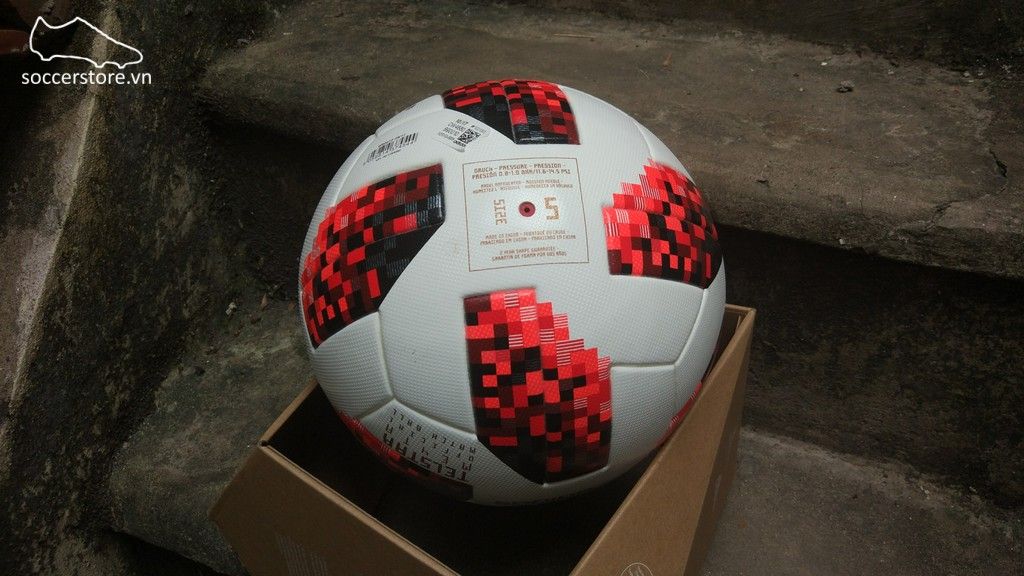 Bóng Adidas World Cup Knock Out Official Matchball- White/ Solar Red/ Black CW4680