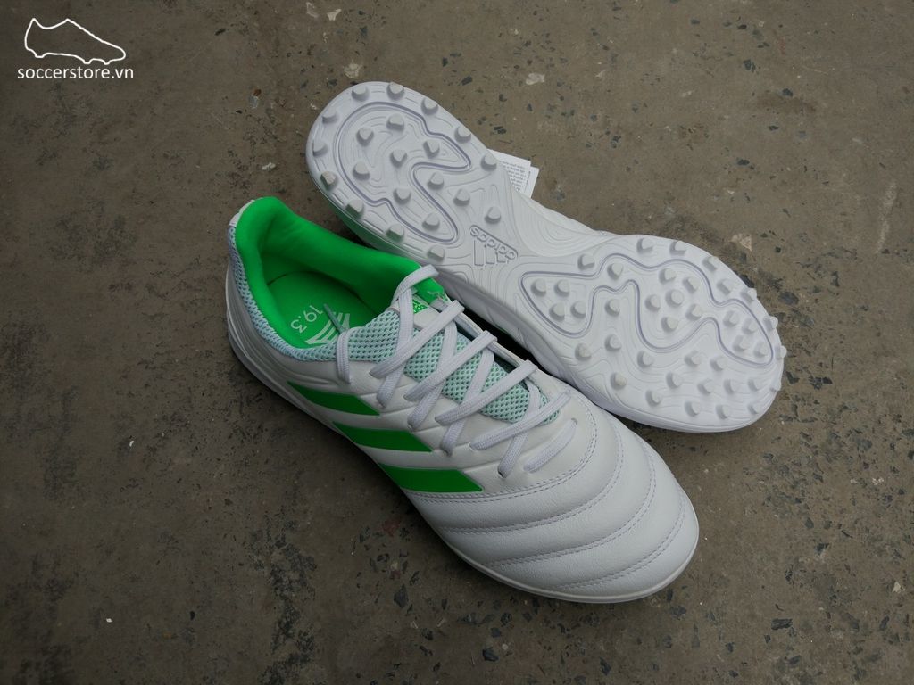 Adidas Copa Tango 19.3 TF- White/ Solar Lime/ White D98064