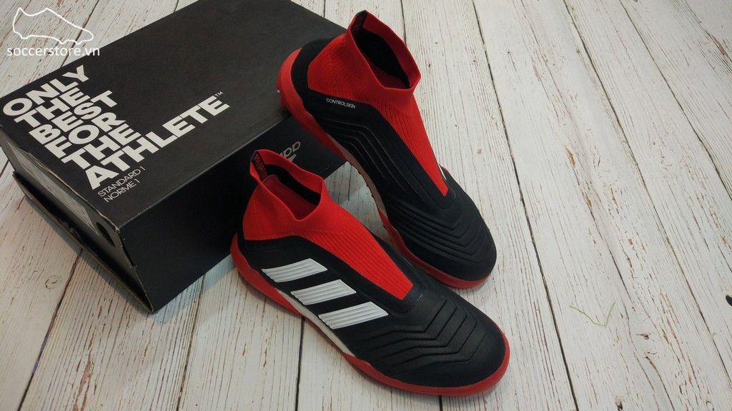 Adidas Predator Tango 18+ TF- Core Black/ White/ Red DB2058