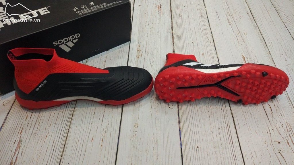Adidas Predator Tango 18+ TF- Core Black/ White/ Red DB2058