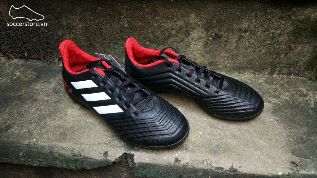 Adidas Predator Tango 18.4 TF- Core Black/ White/ Red DB2143