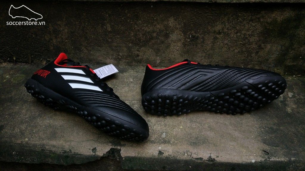 Adidas Predator Tango 18.4 TF- Core Black/ White/ Red DB2143