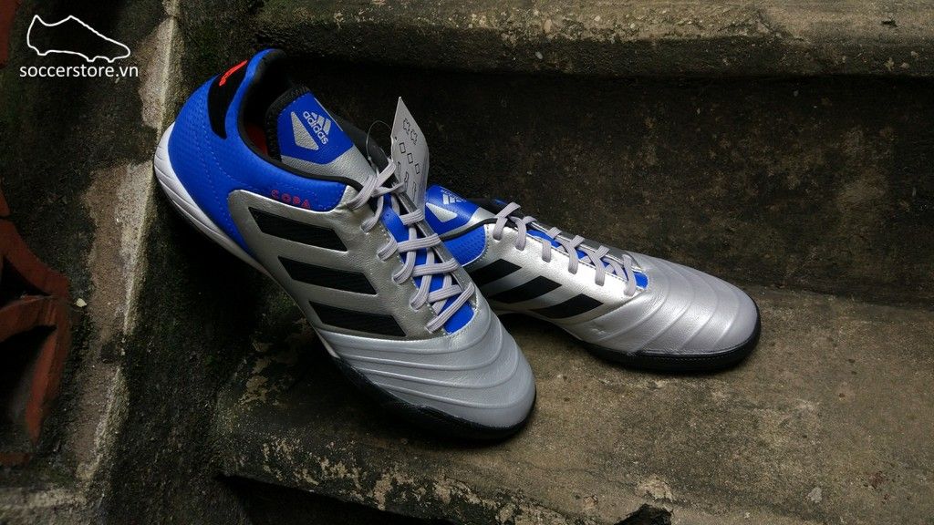 Adidas Copa Tango 18.3 TF- Metallic Silver/ Core Black/ Football Blue DB2410