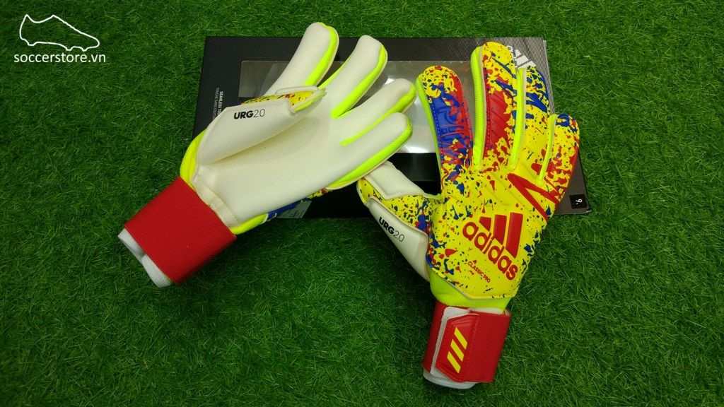 Adidas Classic Pro GK Gloves - Solar Yellow/ Active Red/ Football Blue DT8745