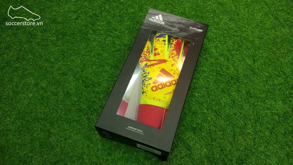 Adidas Classic Pro GK Gloves - Solar Yellow/ Active Red/ Football Blue DT8745