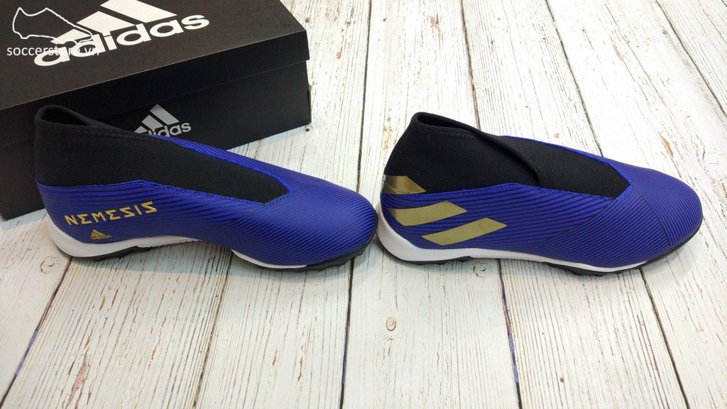 Adidas Nemeziz 19.3 Laceless TF- Blue/ Gold/ Core Black EF0387