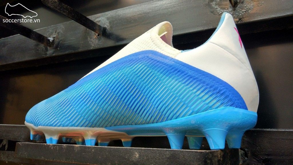 Adidas X 19.3 Laceless FG- Bright Cyan/ Core Black/ Pink EF0598