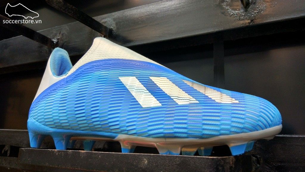 Adidas X 19.3 Laceless FG- Bright Cyan/ Core Black/ Pink EF0598
