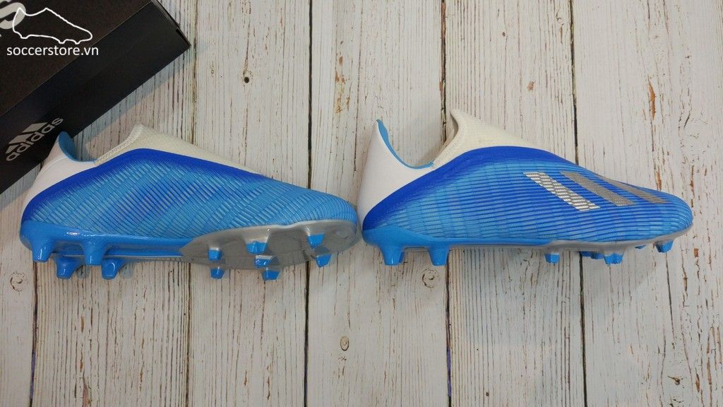 Adidas X 19.3 Laceless FG- Bright Cyan/ Core Black/ Pink EF0598