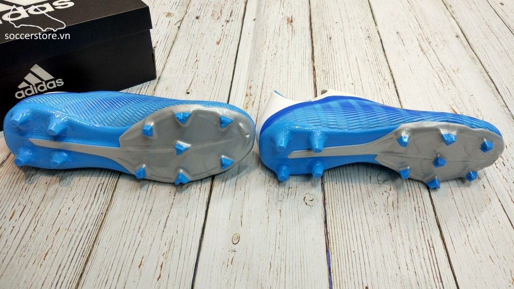 Adidas X 19.3 Laceless FG- Bright Cyan/ Core Black/ Pink EF0598