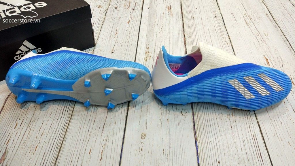 Adidas X 19.3 Laceless FG- Bright Cyan/ Core Black/ Pink EF0598